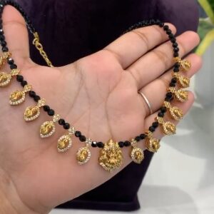 black beads necklace
