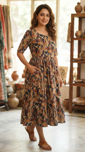 kalamkari frocks for women