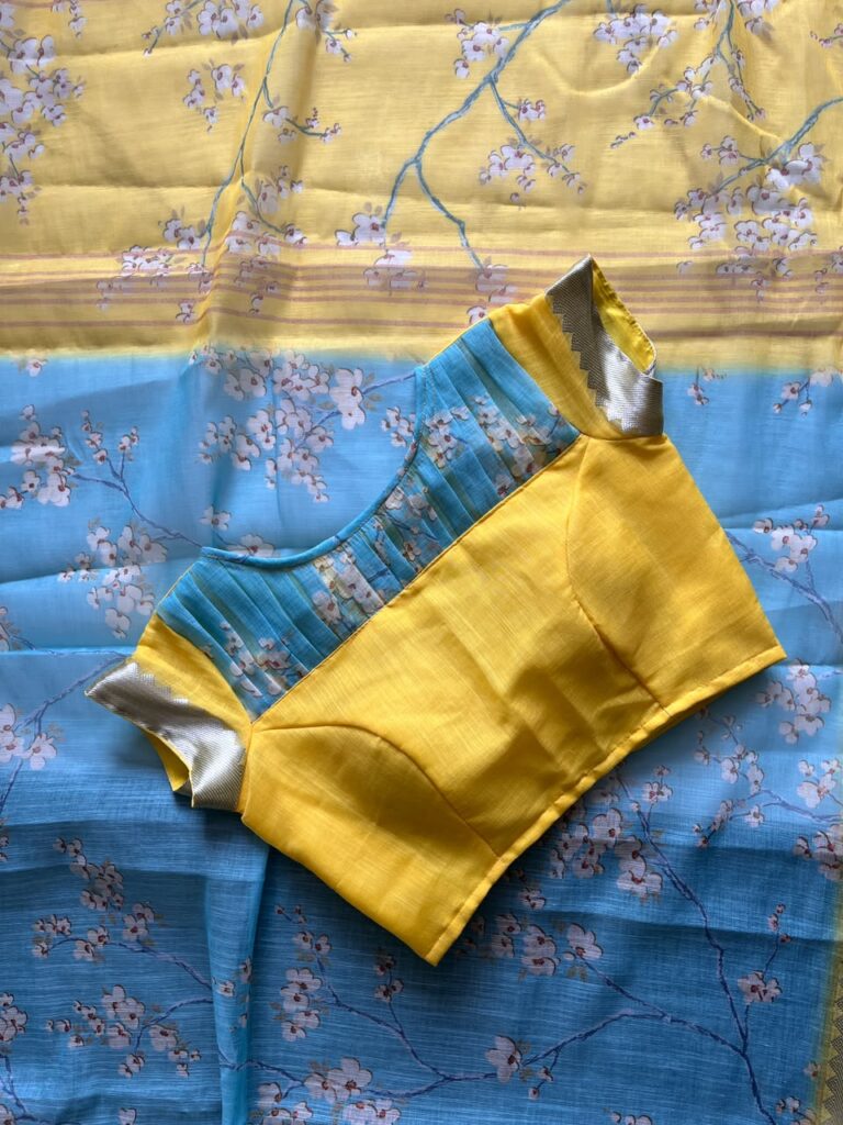 linen saree with blouse
