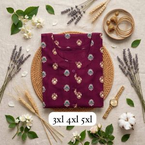 Plus Size Straight Cut Kurtas For Women 4xl-5xl - Image 3