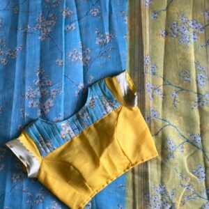 linen saree with blouse