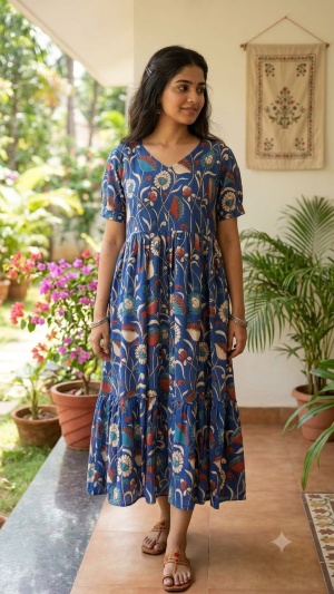 buy kalamkari frocks for women