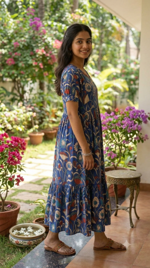 kalamkari long frocks