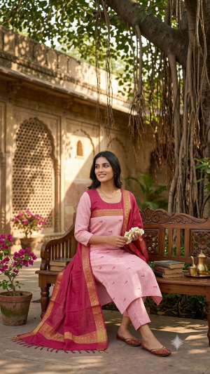 traditional 3 piece kurti sets