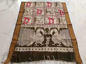 Chennuri Silk Kalamkari Dupatta