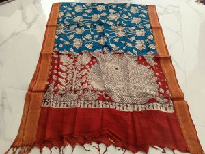 Chennuri Silk Kalamkari Dupatta
