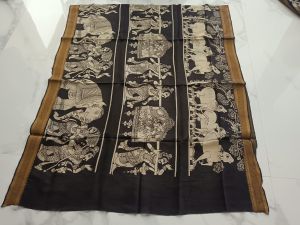 Kalamkari Chennuri Silk Dupatta
